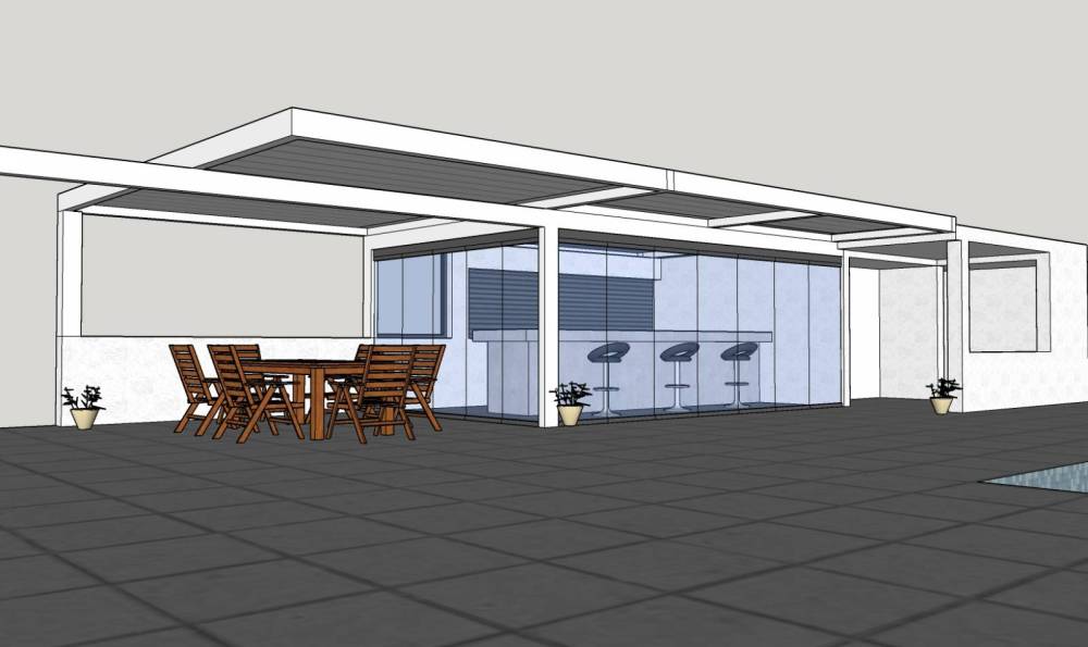Fourniture et pose d'une Pergola bioclimatique établi sur plan dans villa p (1)