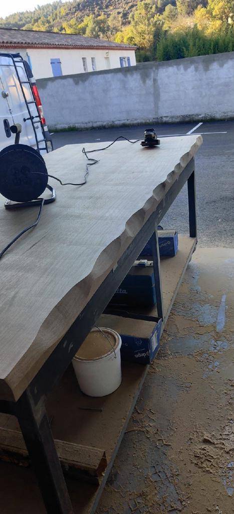 Fabrication d'une table métal  bois dans la région PACA (1)